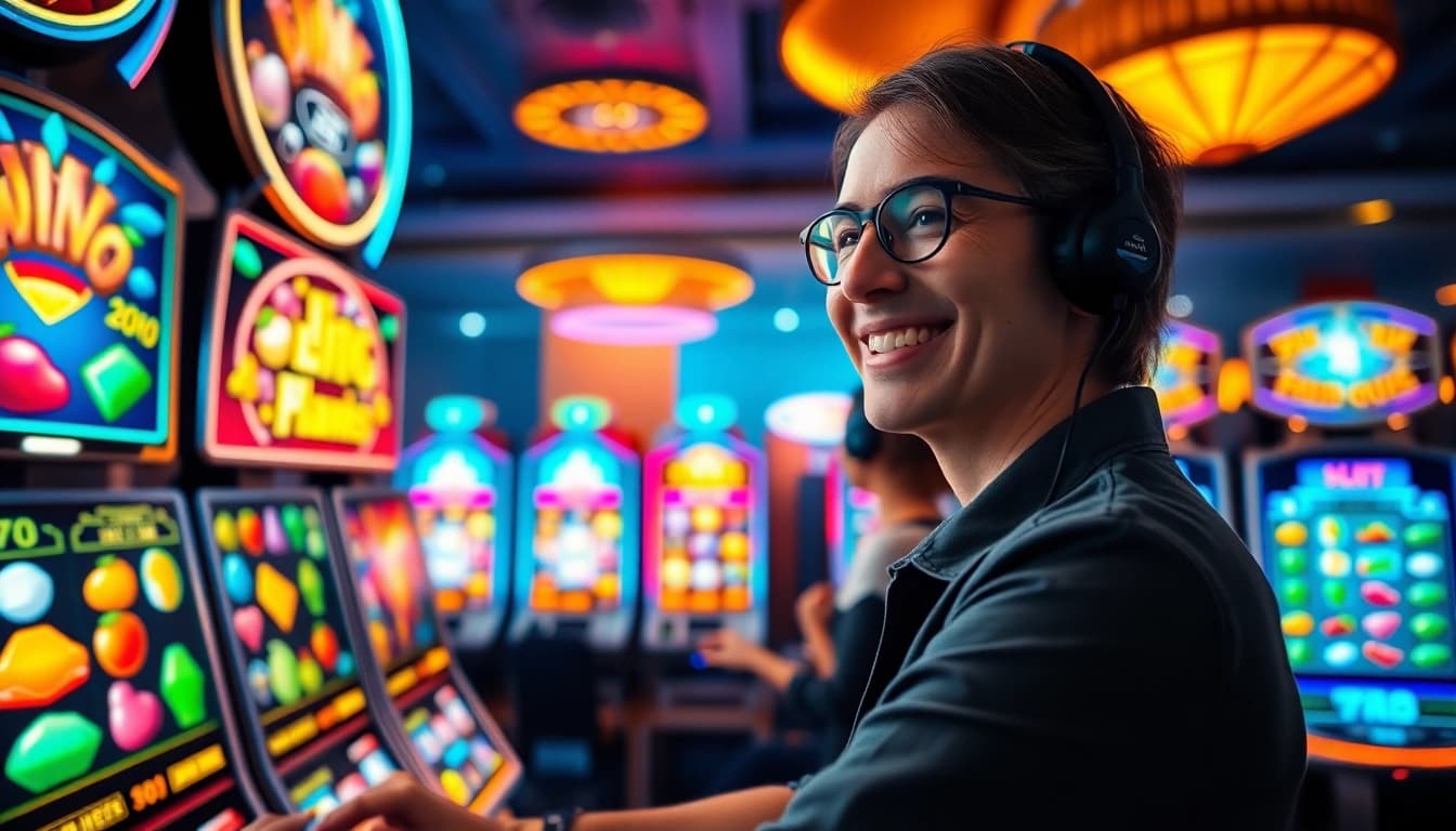 Situs kode4d featuring engaging online slot games with vibrant digital interface and lively player interactions.