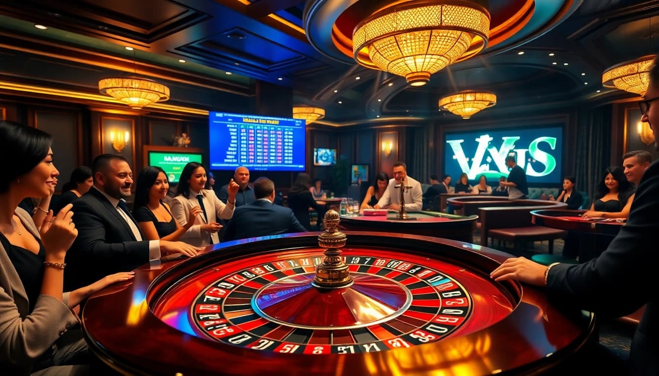 Vivez une scène de casino dynamique mettant en avant l'excitation des casinos en ligne français 2026.