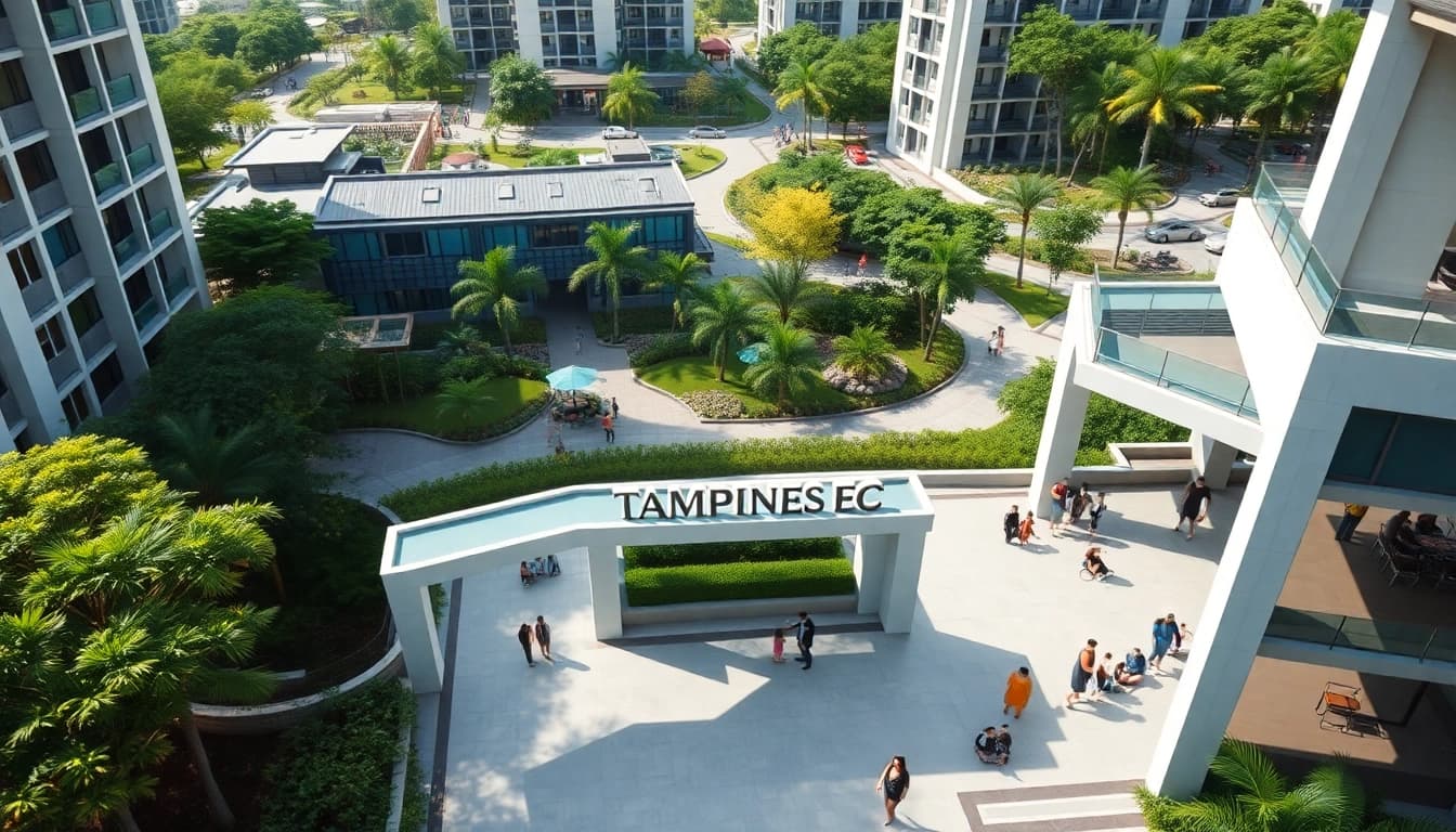 Discover vibrant community spaces around tampines ec featuring modern architecture and lush landscaping.