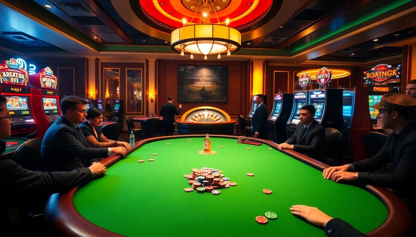 Exciting gambling action featuring ink vao 12bet sports betting and casino games in a vibrant casino atmosphere.