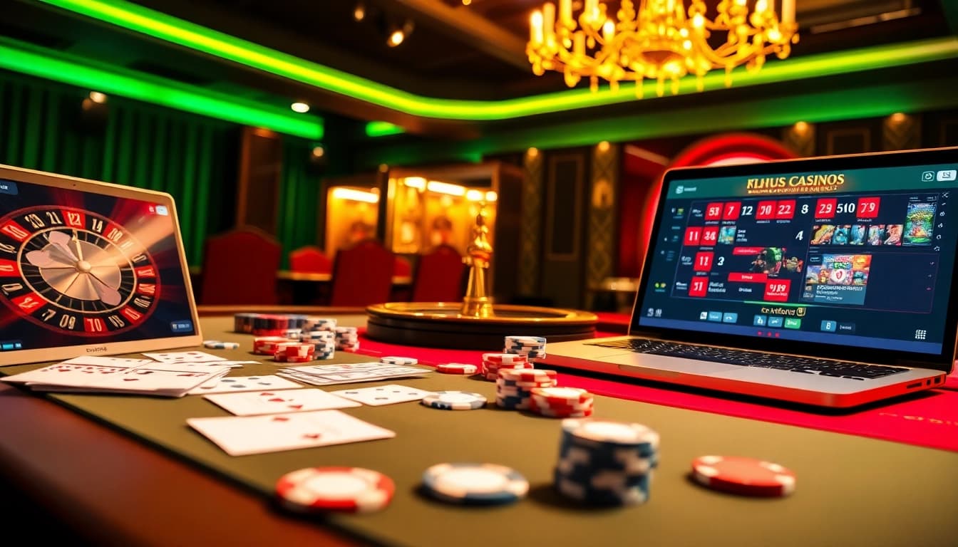 Des joueurs engagés profitant d'un jeu passionnant à une table de casino en ligne français luxueuse.