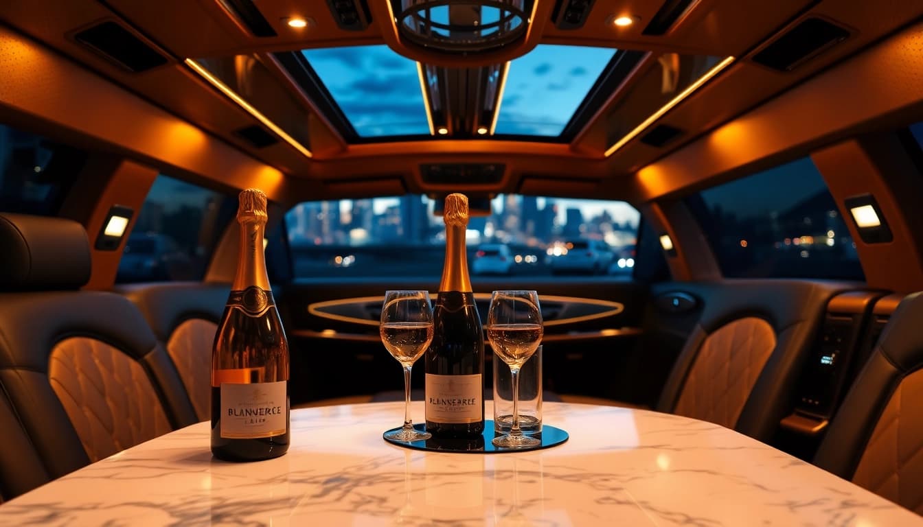Experience the ultimate seattle to vancouver limo ride with luxurious interior and scenic views.