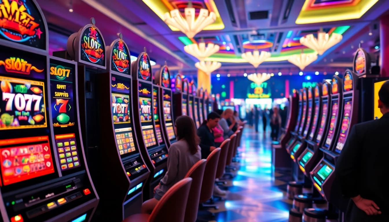 Slot77 mesin slot yang menarik di kasino yang ramai dan spektakuler.