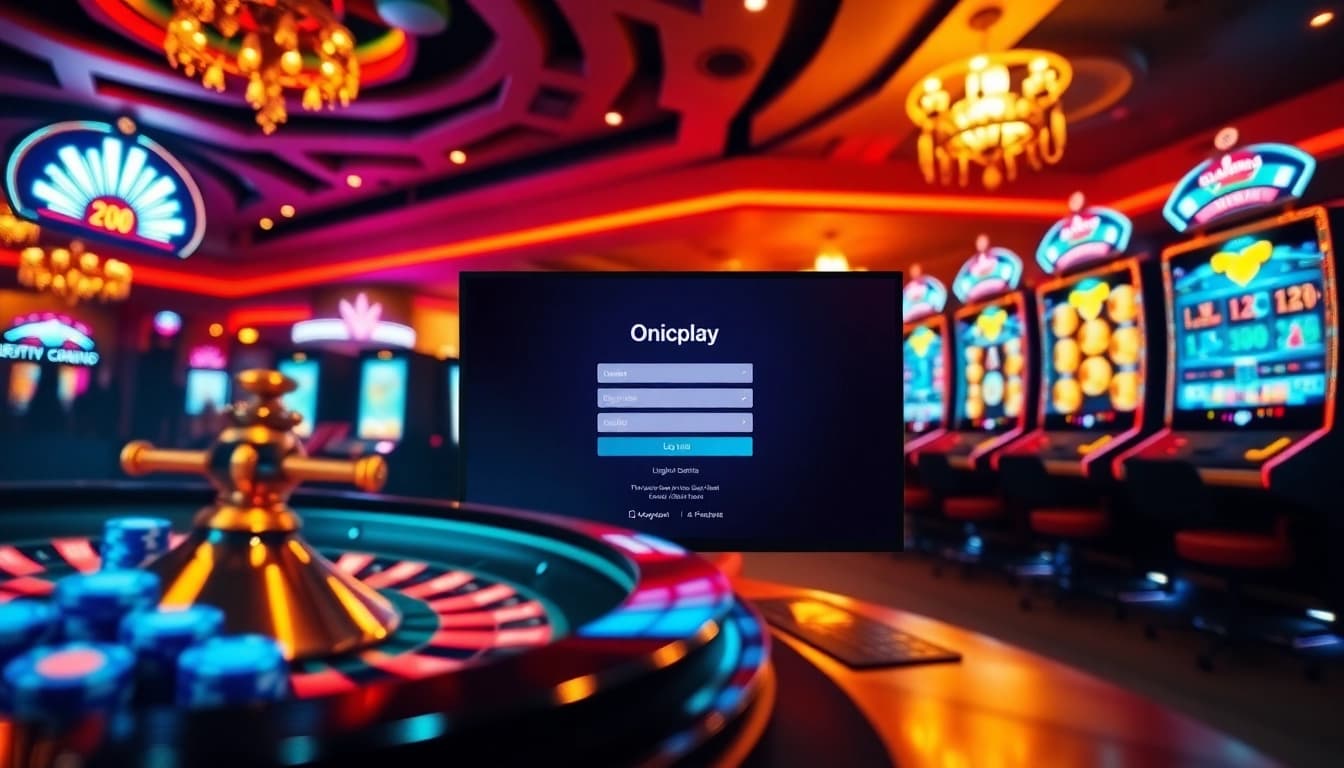 Experience the excitement of online gambling with Onicplay's vibrant gaming interface.