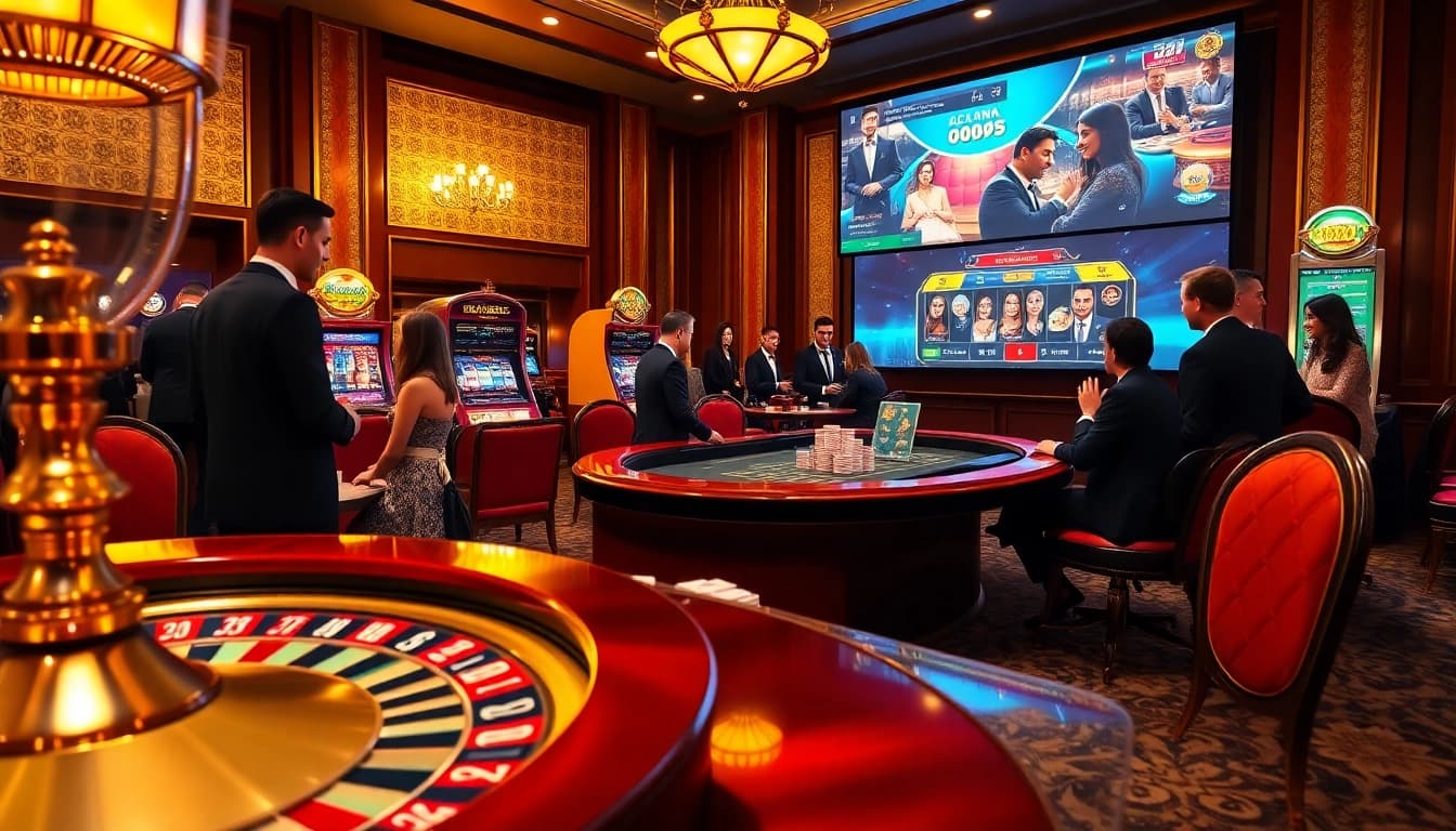 Des joueurs engageants au casino en ligne Français 2026 profitant du poker et de la roulette.