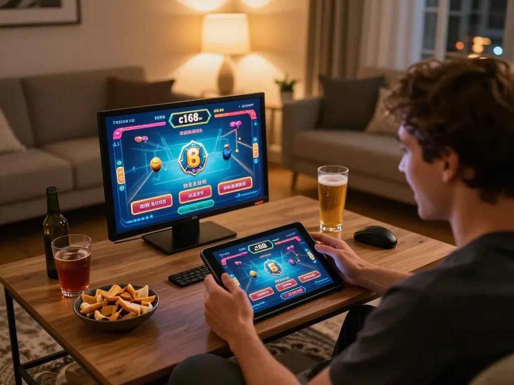 Engaging in a live casino session on the c168 com app, enjoying gameplay with vibrant graphics