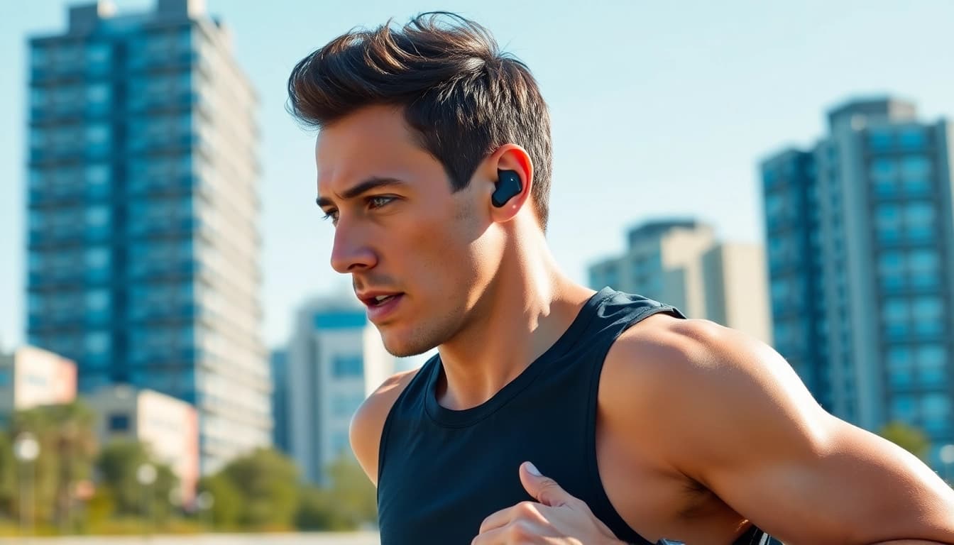 Experience enhanced sound with F1 Bone Conduction Headphones for sport enthusiasts.