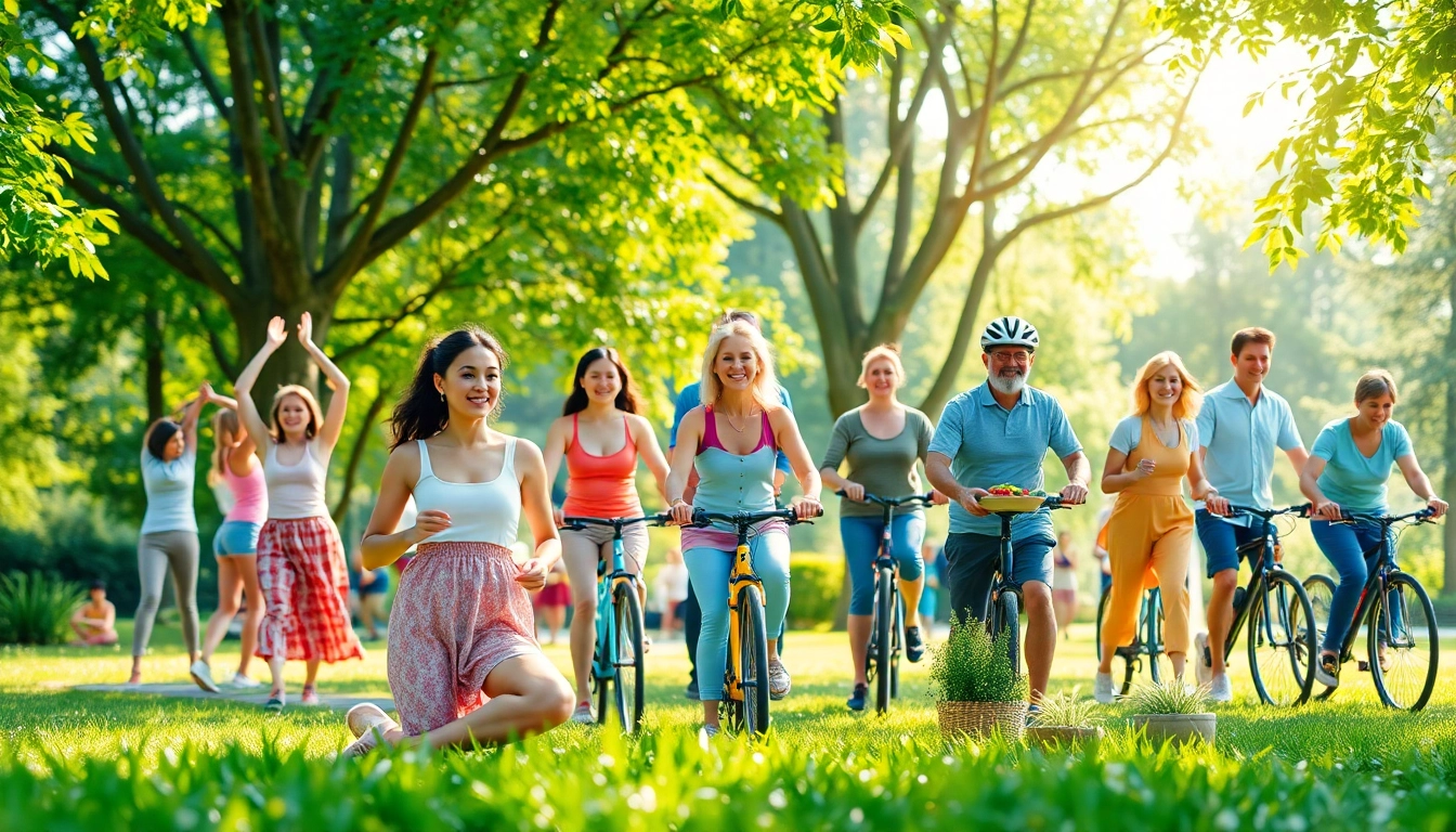 Promoting healthspan through visualizing active individuals enjoying healthy lifestyles.