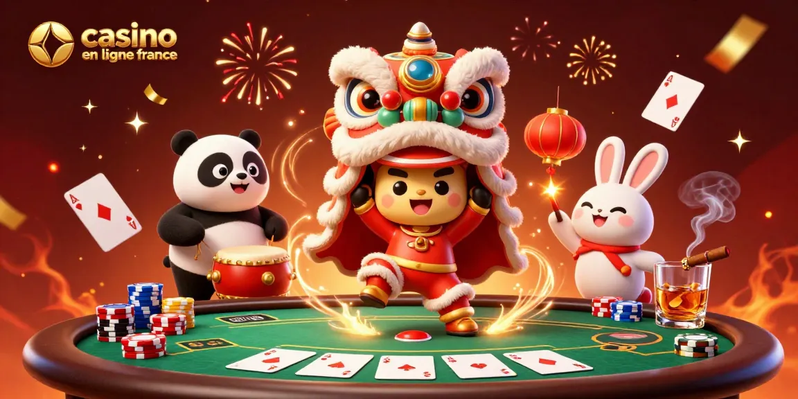 Profitez des jeux au casino en ligne France avec des personnages festifs dans une illustration animée.
