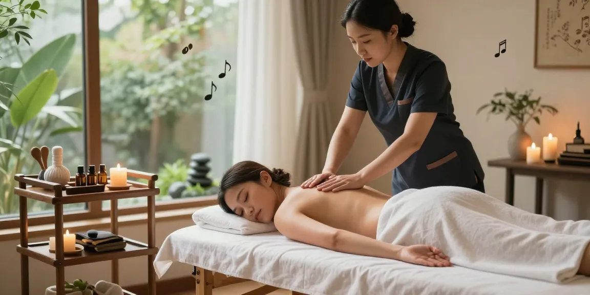 Massage therapy session in a tranquil spa environment showcasing relaxation and healing through 마사지.