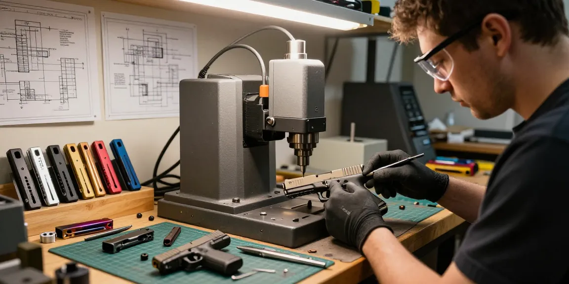 Aftermarket Glock slides being crafted at precisionglockslides.com workshop