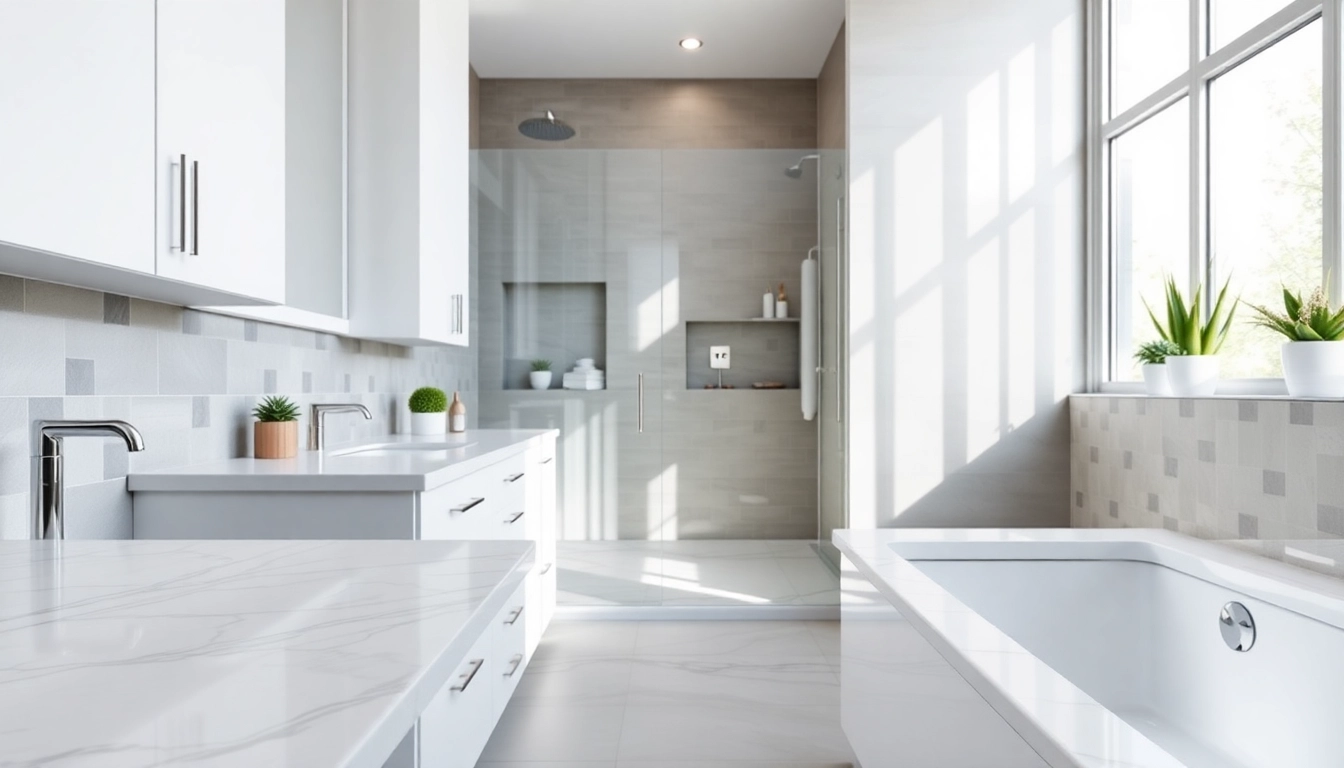 Transforming space with a small bathroom remodel featuring modern decor and natural lighting.