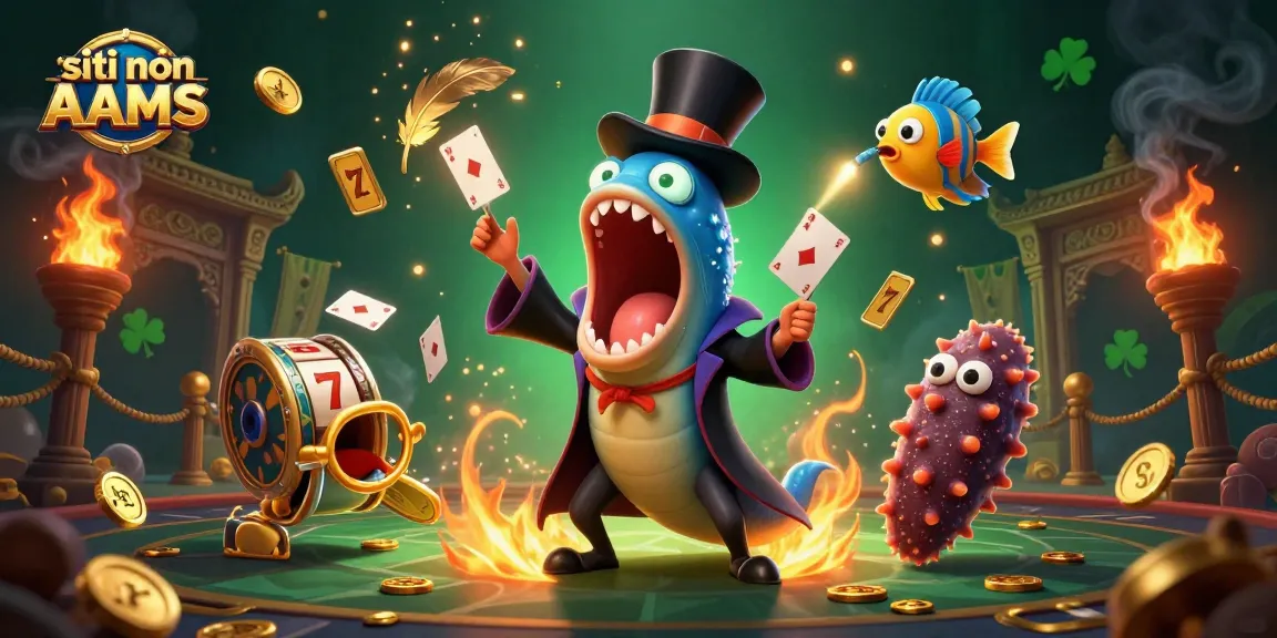 Gioca nei siti non AAMS con un'illustrazione d'azzardo coinvolgente e giocosa.