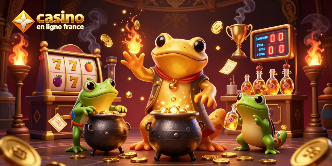Découvrez le monde du casino en ligne France avec une illustration vibrante de jeux et récompenses.