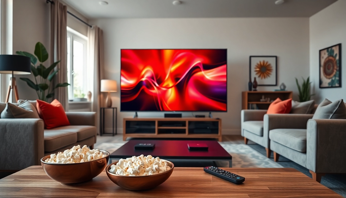 Enjoy seamless entertainment with iron iptv on a sleek TV in a stylish living room setting.