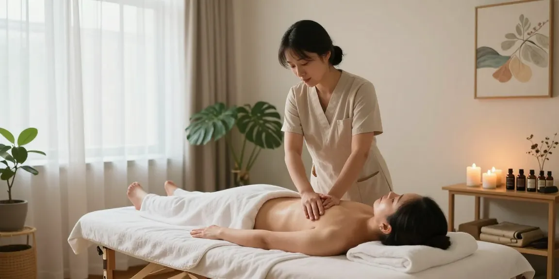 Swedish massage therapy session in a tranquil wellness center with soothing ambiance.