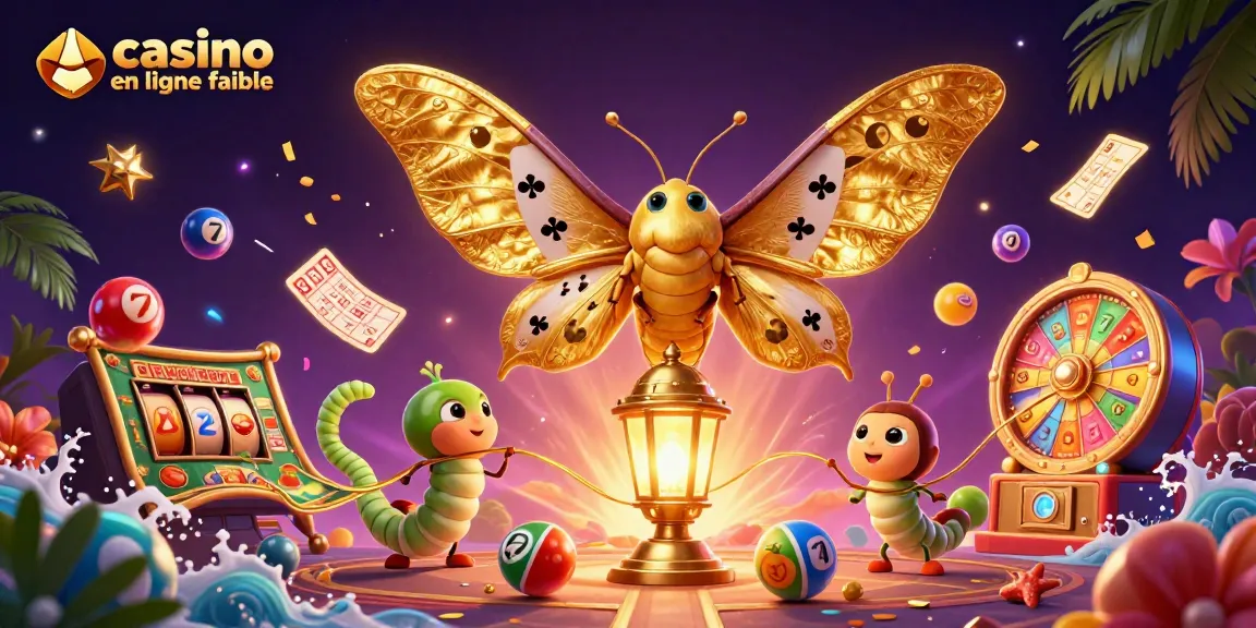 Visitez notre casino en ligne fiable avec un papillon cartonné spectaculaire dans un décor riche.