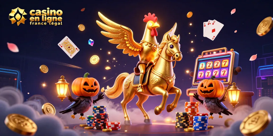 Visualisation captivante d'un casino en ligne France légal, avec des personnages fantastiques et des éléments de jeu.