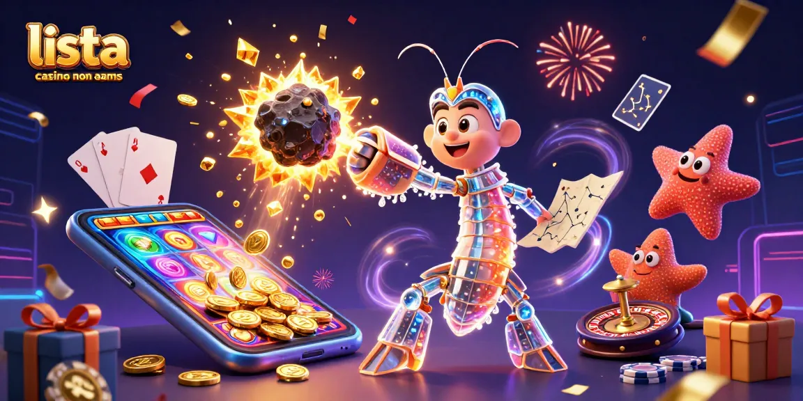 Gioca con la lista casino non AAMS e vinci oro mentre esplodi asteroidi in un'illustrazione 3D