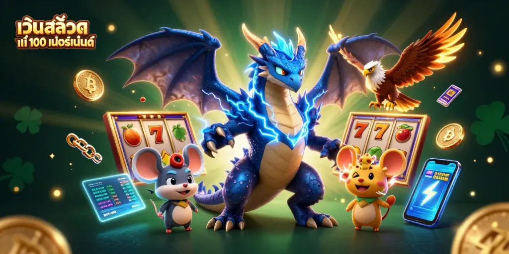 เล่นเกมสล็อตกับเว็บสล็อต แท้ 100 เปอร์เซ็นต์ พร้อมกับมังกรฟ้าผ่าที่น่าทึ่ง