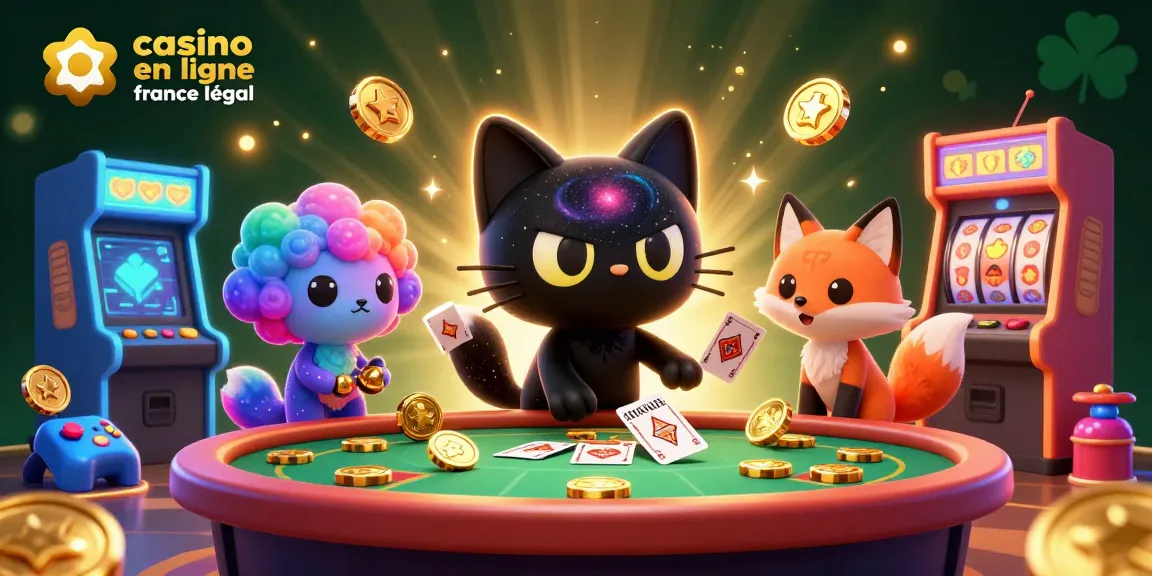 Le casino en ligne légal en France attire avec des visuels dynamiques de chat noir et de renard nébuleux.