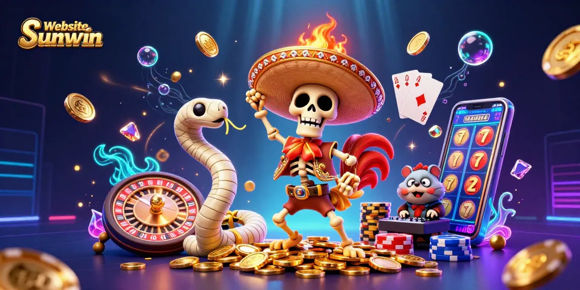 Experience thrilling wins with Website Sunwin in an engaging casino scene featuring vibrant characters.
