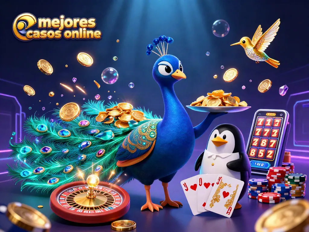 Disfruta de los mejores casinos online al girar la ruleta y ganar fichas doradas.