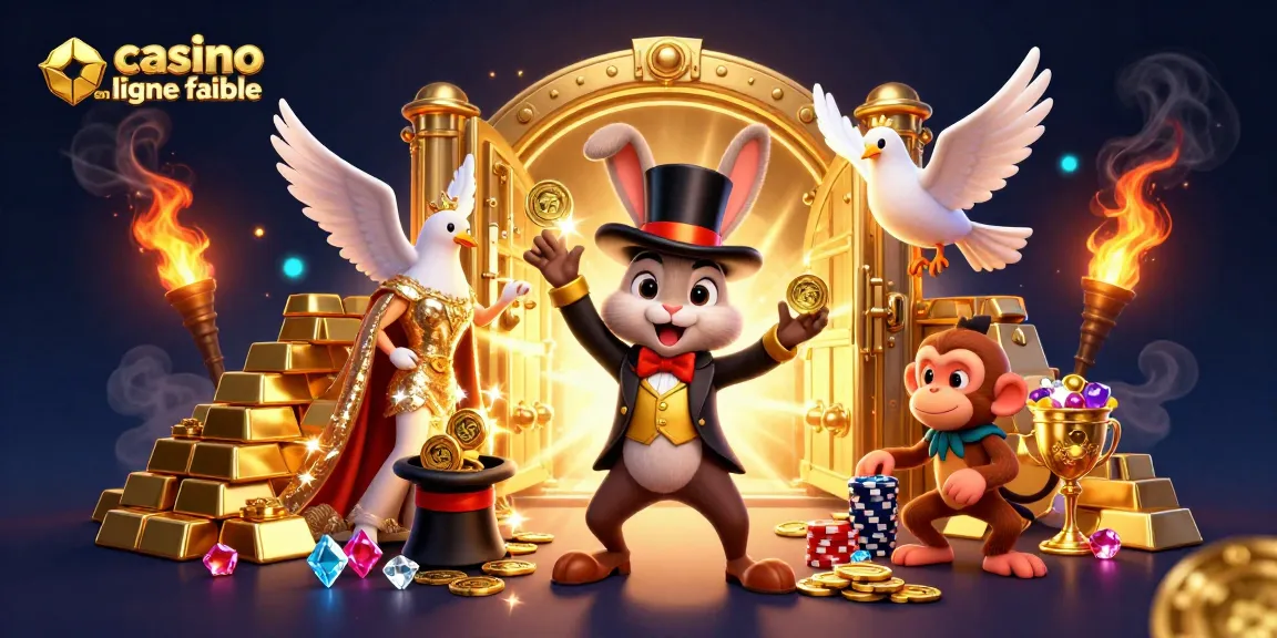 Profitez d'une expérience de jeu excitante avec ce casino en ligne fiable, contenant des personnages de jeux et des trésors.