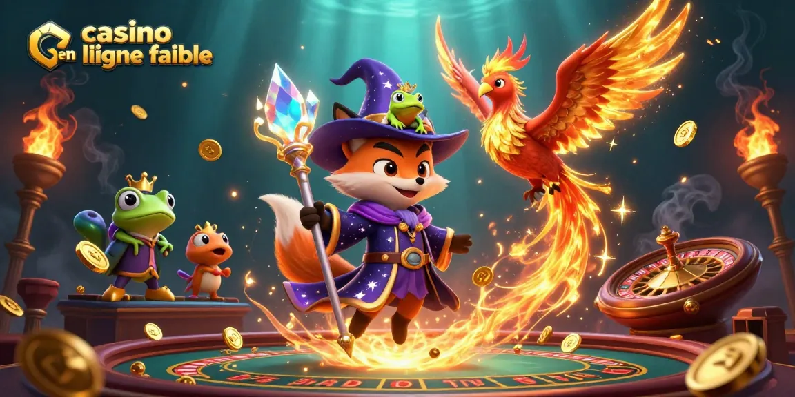 Rejoignez la magie des jeux avec un casino en ligne fiable, représenté par un renard sorcier et un phénix.