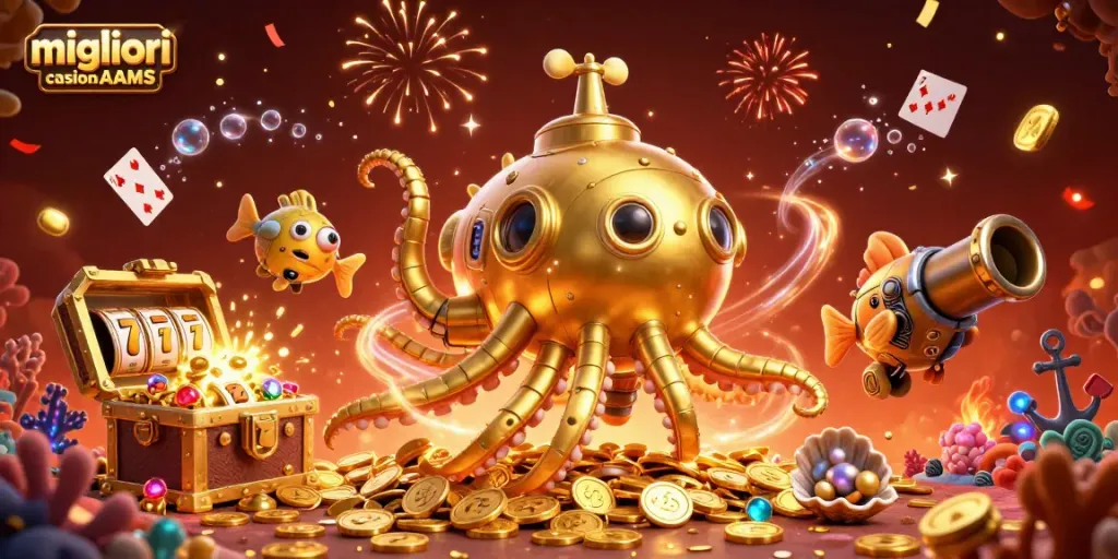 Gioca nei migliori casino non AAMS con un'avventura sottomarina tra tesori e simboli della fortuna.