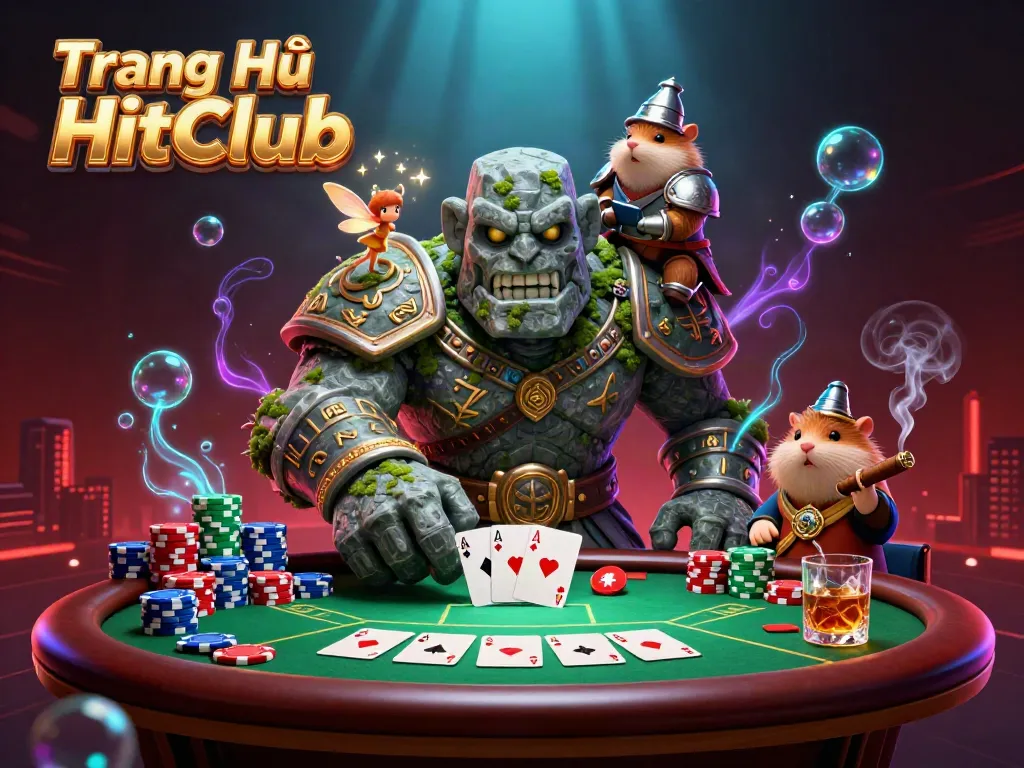 Experience thrilling action with the vibrant and magical scene of Trang Chủ HitClub, showcasing dynamic characters and exciting game elements.