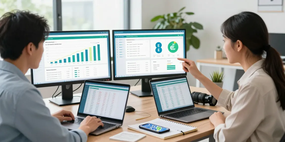Comparison of EE vs Three business plans in a modern office setting with professionals analyzing data.