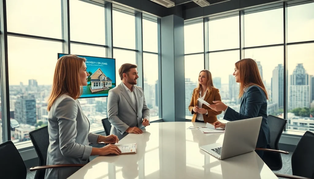Showcasing real estate agents collaborating in an office setting to enhance property opportunities.