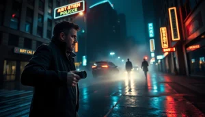 Discover thrilling action in shows similar to reacher series featuring a lone detective in an urban night scene.