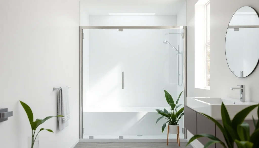 Installer une paroi de douche sirhona moderne avec des accents en verre et chrome.