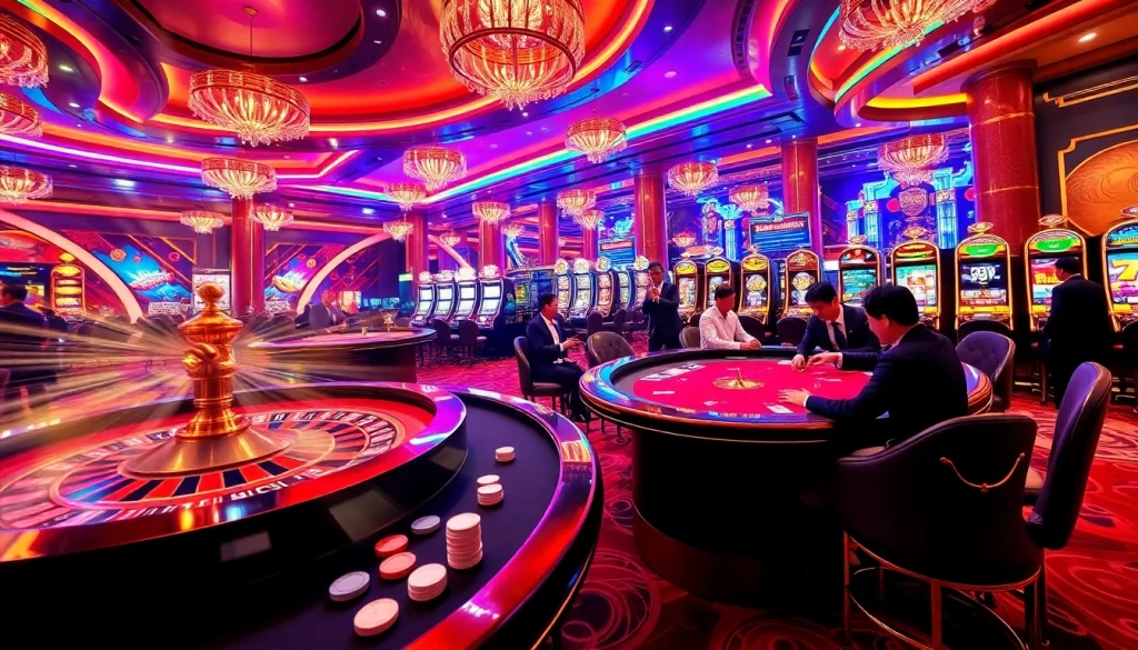 Experience the thrill of gameplay at trang chủ 789club with vibrant casino action and luxury decor.