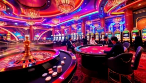 Experience the thrill of gameplay at trang chủ 789club with vibrant casino action and luxury decor.