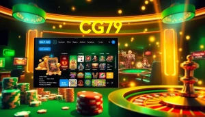 Trải nghiệm cảm giác cá cược trực tuyến tại CG79 với thiết kế casino sống động và các tương tác trò chơi.