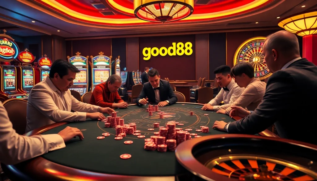 Experience the thrill of high-stakes poker at good88's luxurious casino.