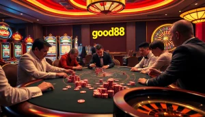 Experience the thrill of high-stakes poker at good88's luxurious casino.