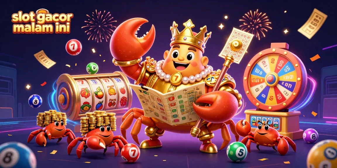 Spin and win with slot gacor malam ini featuring a golden crab emperor and vibrant game elements!