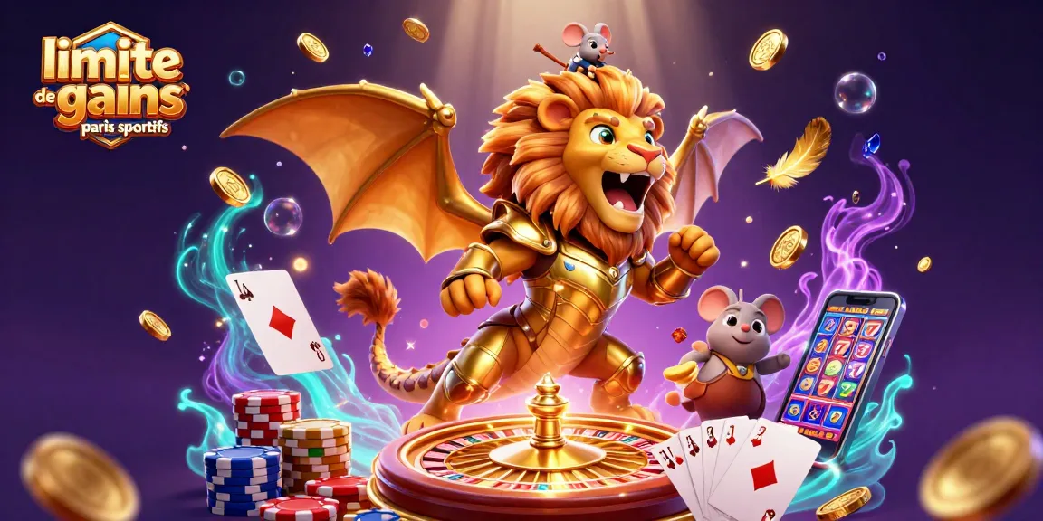 Découvrez les enjeux de la limite de gains paris sportifs avec des personnages dynamiques et des éléments de casino.