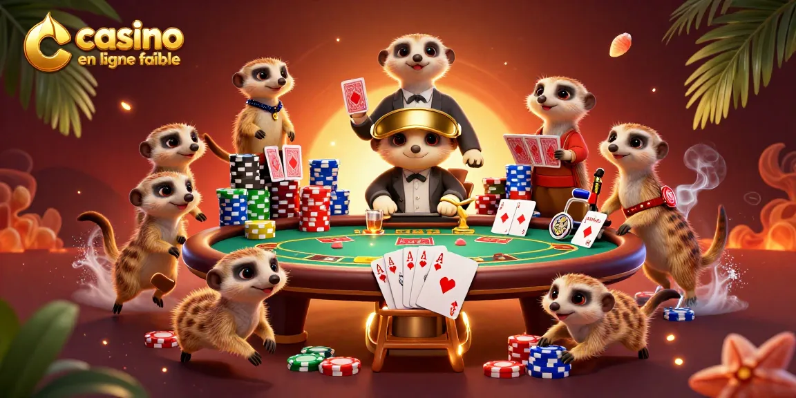 Chips de casino en ligne fiable en jeu avec des mangoustes animées dans une scène dynamique