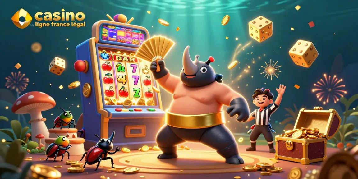 Jouez au casino en ligne France légal avec un sumo rhinocéros et un jackpot éclatant