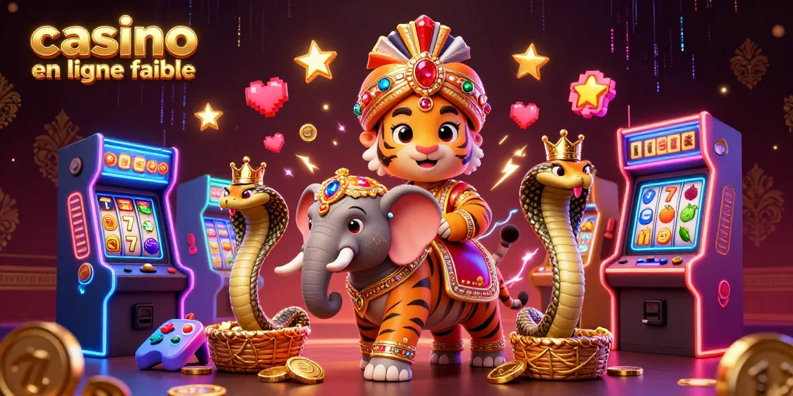 Image d'un tigre maharaja en 3D au casino en ligne fiable, avec des machines à sous et des joyaux.