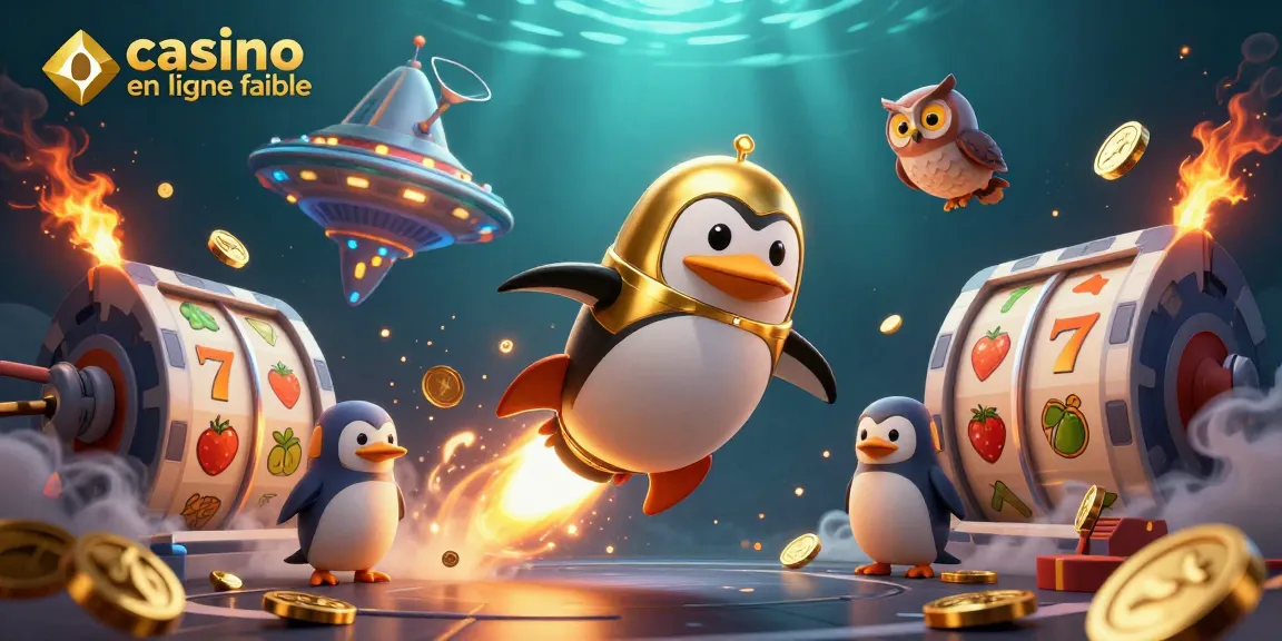 Jouer à des machines à sous dans un casino en ligne fiable avec un pingouin doré amusant.