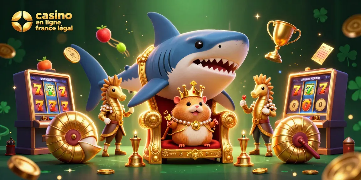 Illustration du jeu de casino en ligne France légal avec un roi hamster doré entouré de gardes