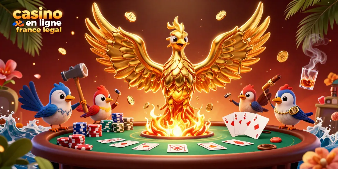 Explorez le monde du casino en ligne légal en France avec cette illustration captivante de poker.