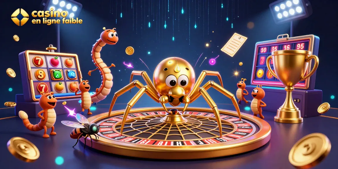 Placeriez vos paris sur un casino en ligne fiable avec cette scène captivante d'illustration 3D animée.