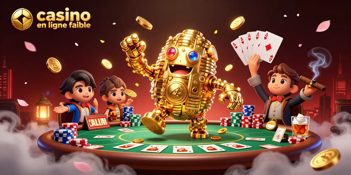Jouez à des jeux captivants sur un casino en ligne fiable avec un golem d'or et des tables de poker.